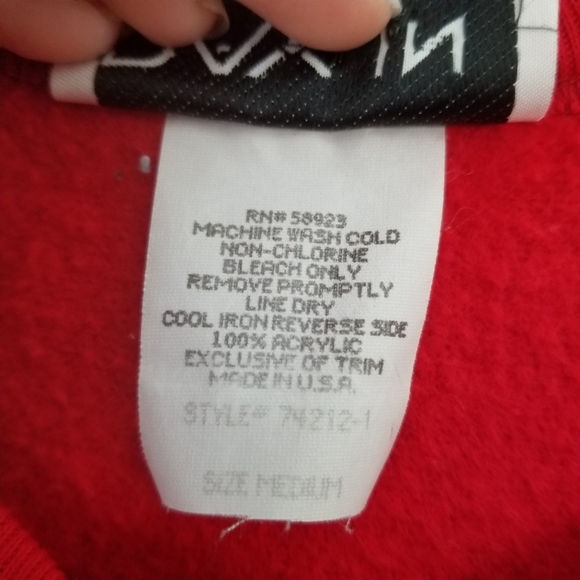 Vintage Christmas Sweater Polar Bear Snow Man Red Medium - Picture 7 of 7